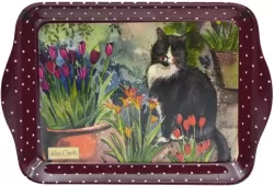 Taca kuchenna mała Kot i tulipany