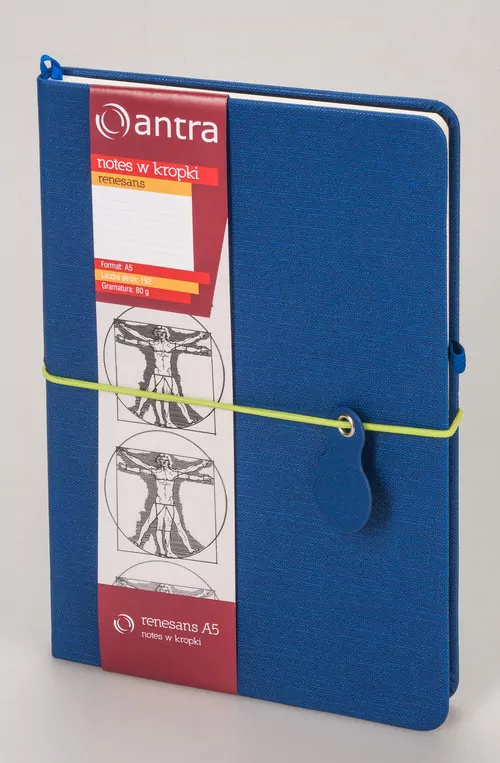 Notes A5 Kratka Renesans Granatowy ANTRA - tantis.pl
