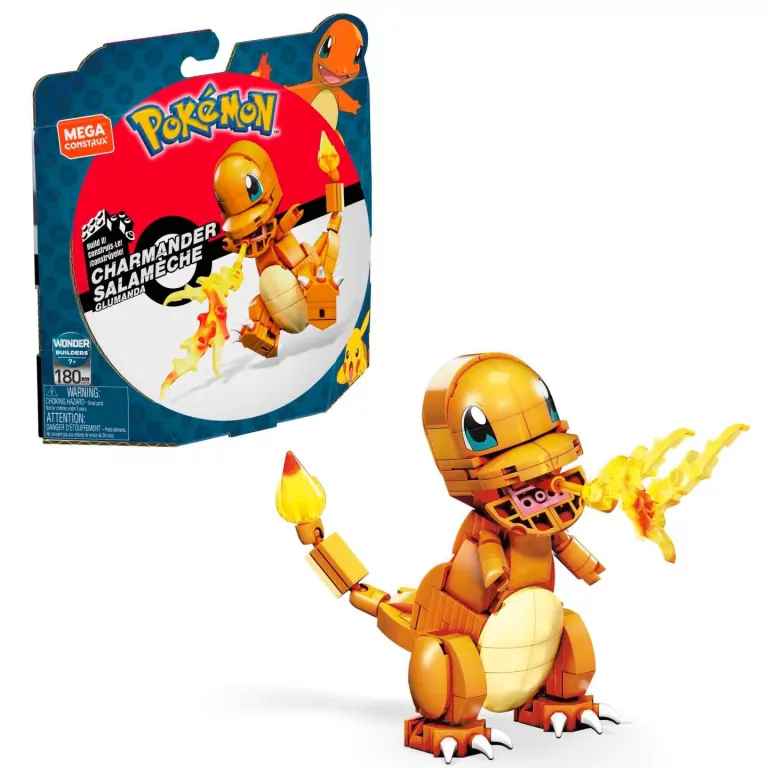 Mega Construx. Zestaw klocków, figurka, Pokemon, Charmander - tantis.pl