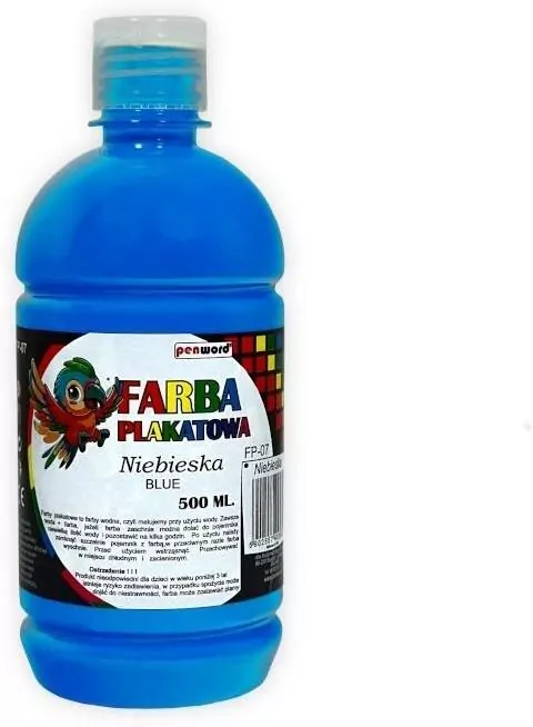 Farba plakatowa 500ml niebieska - tantis.pl