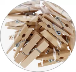 Ozdoba dekoracyjna Drewniane spinacze 24 szt