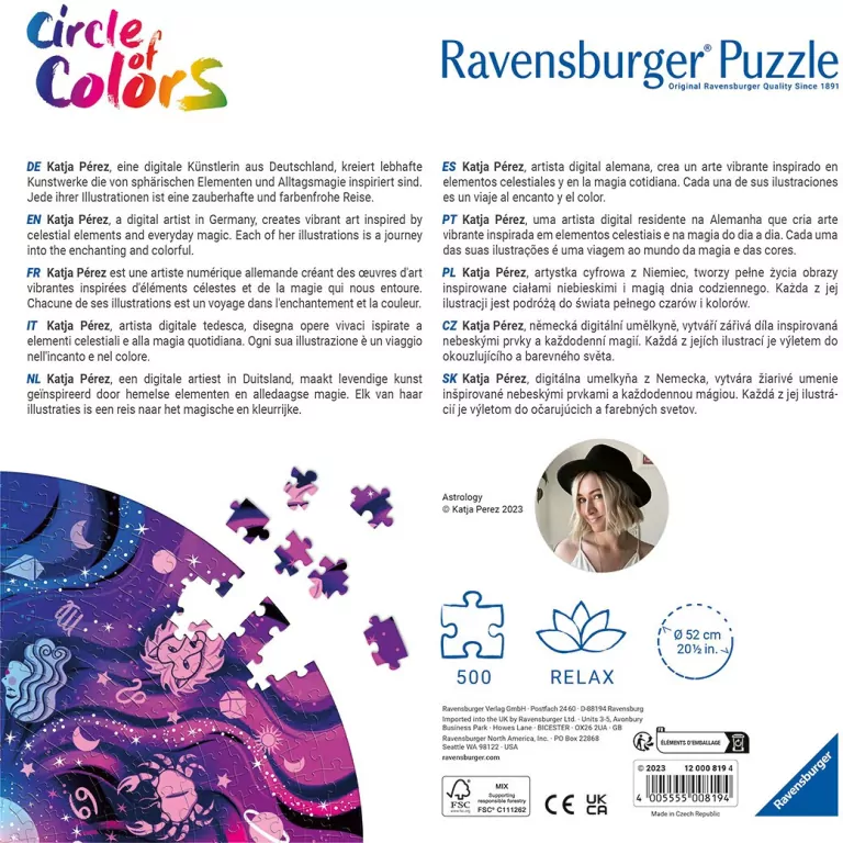 Puzzle 500. Paleta kolorów. Astronomia - tantis.pl