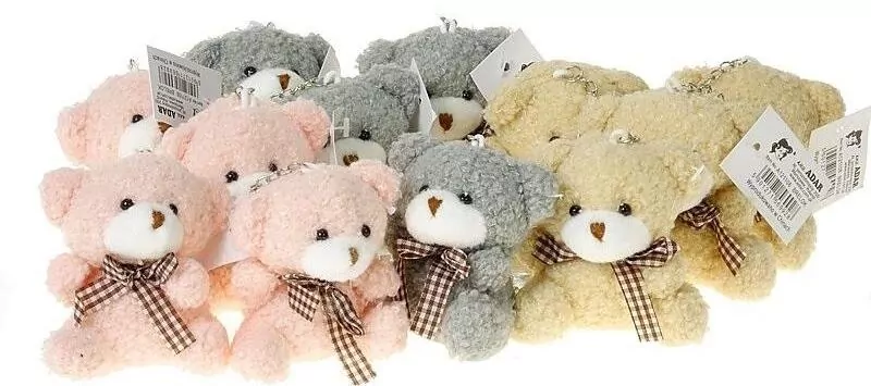 Miś pluszowy 7,5cm breloczek MIX - tantis.pl