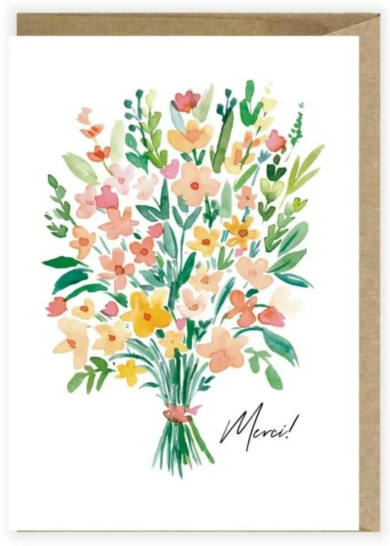 Kartka z podziękowaniem Merci K113 - tantis.pl