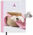 Pamiętnik z zakładką i kłódką The sweet pets Pies - tantis.pl