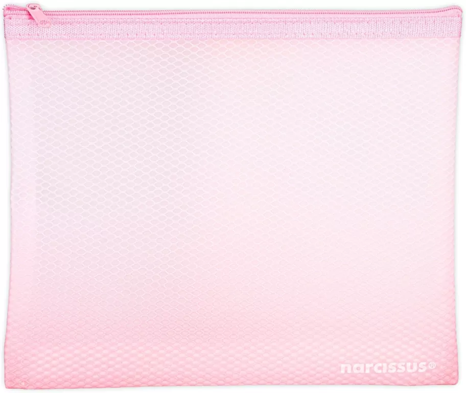 Torebka na zamek mesh Maxi EVA A5 różowa - tantis.pl