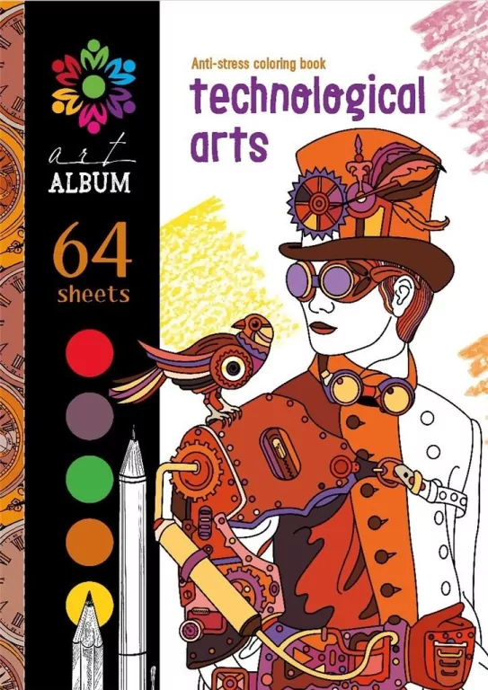 Kolorowanka antystresowa 143x200 32 Technological - tantis.pl