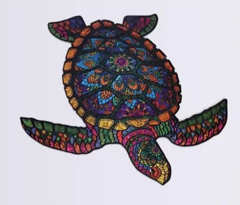 Puzzle drewniane eko 68. Długowieczny żółw