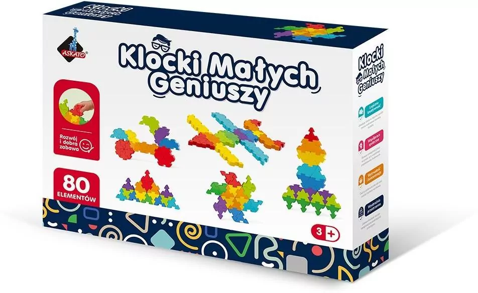 Klocki małych geniuszy 80el - tantis.pl