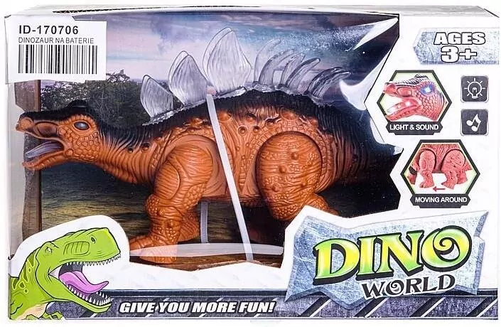 Dinozaur na baterie ruchomy światło i dźwięk - tantis.pl