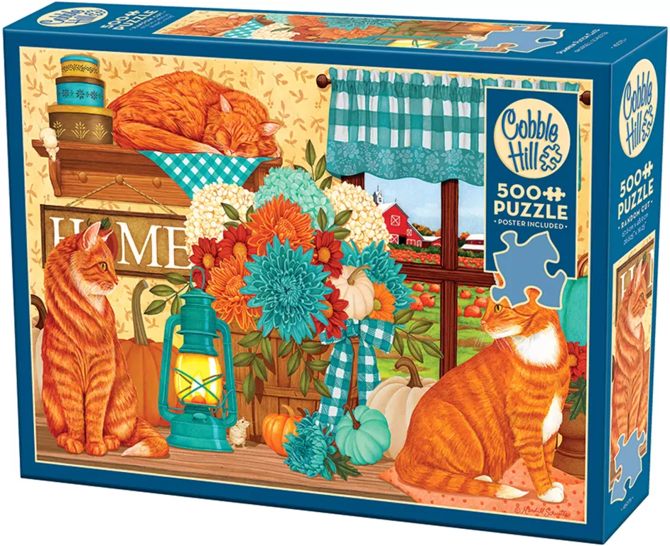 Puzzle 500 Pomarańczowe koty G3 - tantis.pl