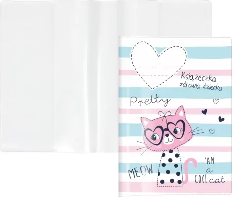 Okładka na książeczkę zdrowia dziecka Kotek
