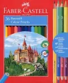 Kredki ołówkowe Zamek Faber-Castell 36 kolorów +3 kredki dwustronne+ołówek+temperówka - tantis.pl