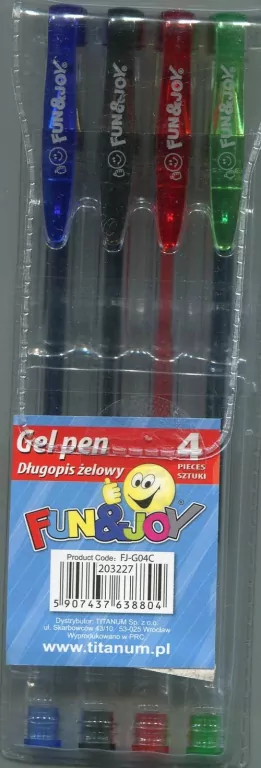 Długopis żelowy Fun & Joy 4 kolory - tantis.pl