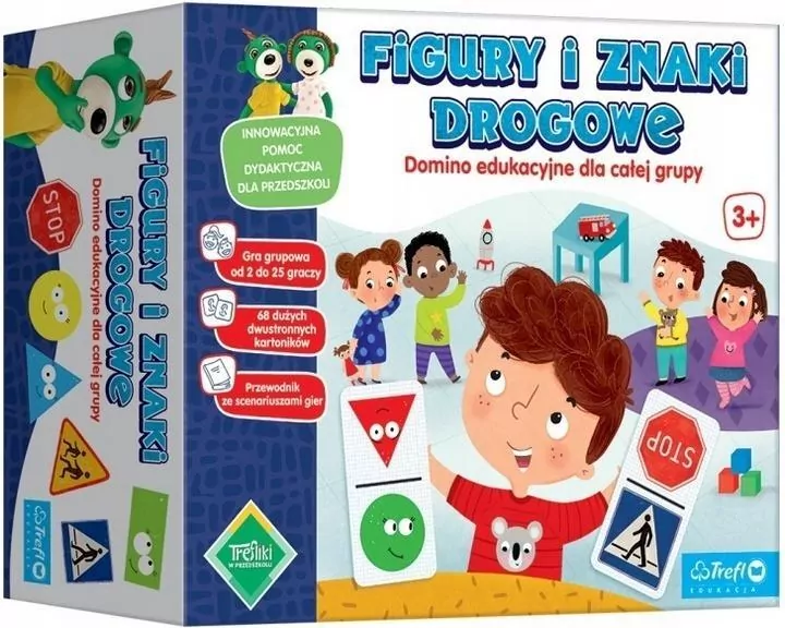 Domino - figury i znaki drogowe gra dla grup TREFL - tantis.pl