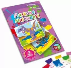 Piaskowe malowanki. Dinozaury