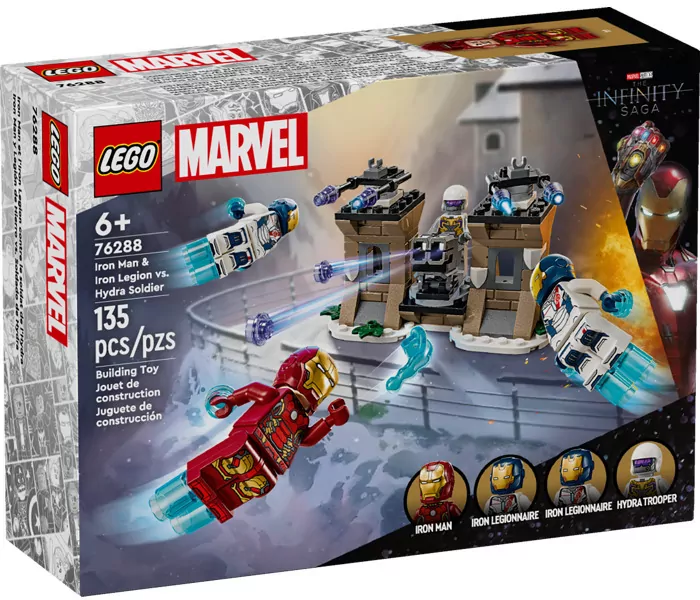 LEGO® Marvel. Iron Man i Iron Legion kontra żołnierz Hydry 76288 - tantis.pl