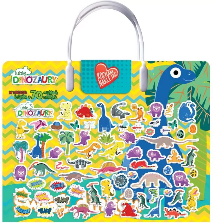 Lubię Dinozaury. Świat dinków. Kocham naklejać. Cz.1 - tantis.pl