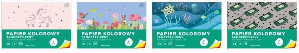 Papier kolorowy samoprzylepny A4/8K 80g - tantis.pl