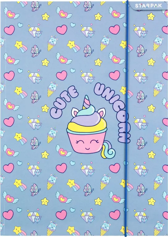 Teczka z gumką A4 Unicorn mix - tantis.pl