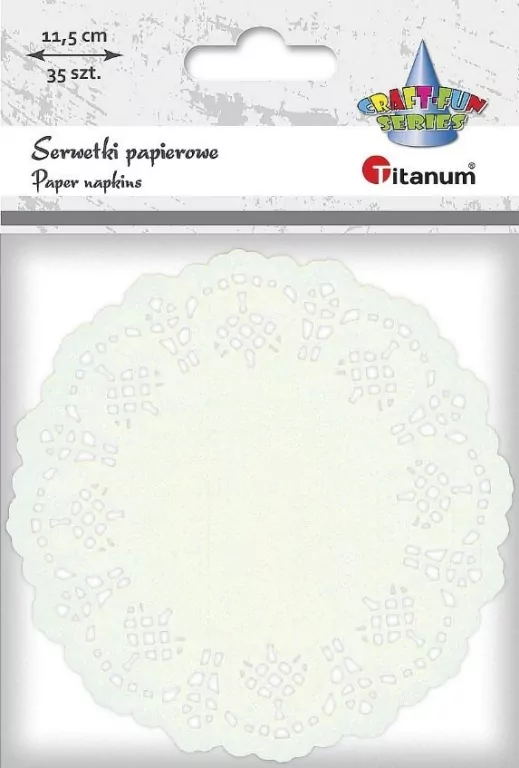 Serwetki papierowe okrągłe 11,5cm. Białe - tantis.pl