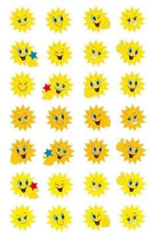 Naklejki papierowe - słoneczka - tantis.pl