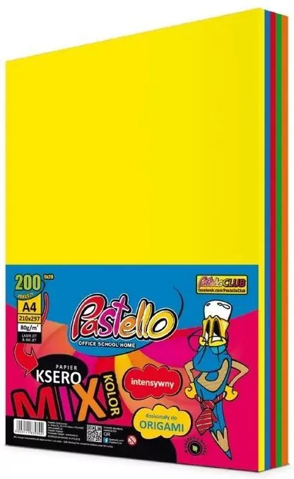 Papier ksero A4 80g 5 kolorów 200 arkuszy - tantis.pl