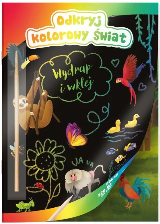 Odkryj kolorowy świat Wydrapywanka Zwierzęta - tantis.pl
