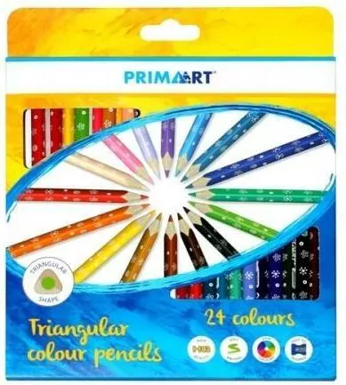 Kredki ołówkowe trójkątne 24 kolory PRIMA ART - tantis.pl