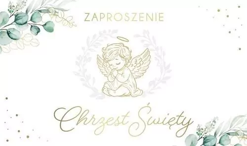 Zaproszenie Chrzest (10szt) - tantis.pl