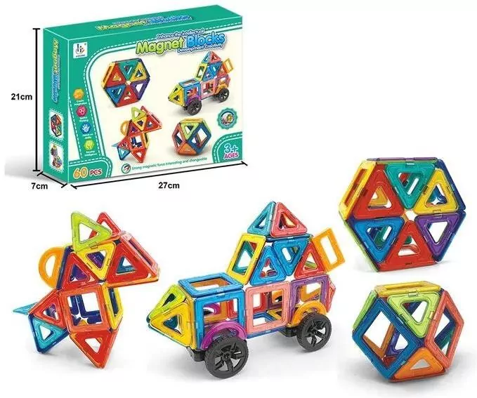 Klocki magnetyczne 60el - tantis.pl