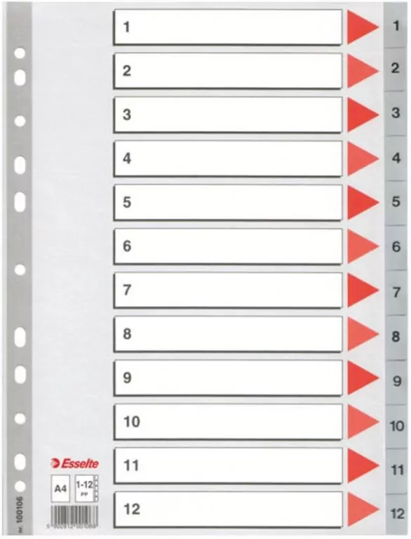 PRZEKLADKA A4 PP ESS 1-12 NUM POP 100106 FOL - tantis.pl