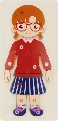 Układanka drewniana. Dziewczynka. Mega creative 523414