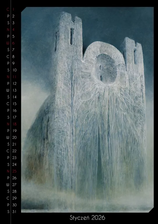 Kalendarz 2026 - Beksiński wzór 4 A3 - tantis.pl