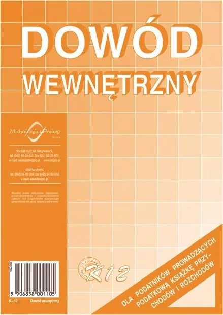 Dowód wewnętrzny K12 - tantis.pl