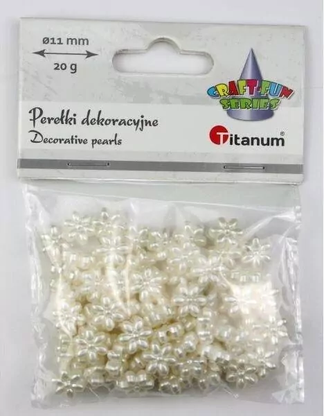 Koraliki perełki plastikowe kwiatki 14x11mm - tantis.pl