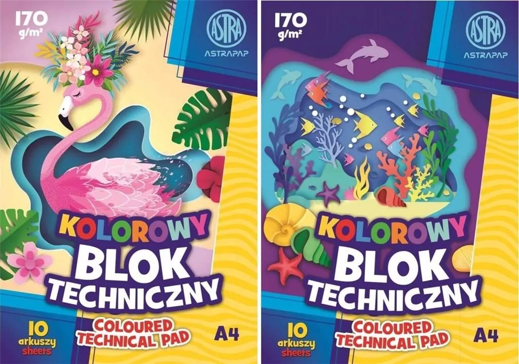 Blok techniczny kolorowy A4/10K - tantis.pl