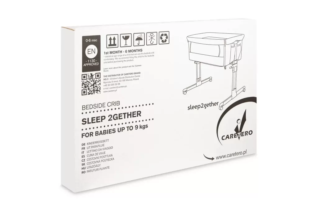 Caretero Łóżeczko Sleep2gether dostawne beżowe - tantis.pl