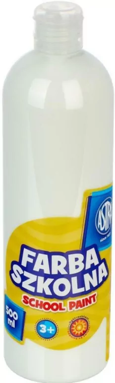 Farba szkolna biała 500ml ASTRA - tantis.pl