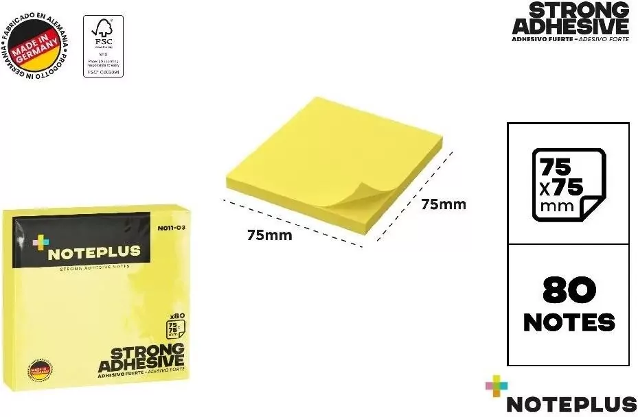 Karteczki samoprzylepne 75x75mm 80K zielone - tantis.pl