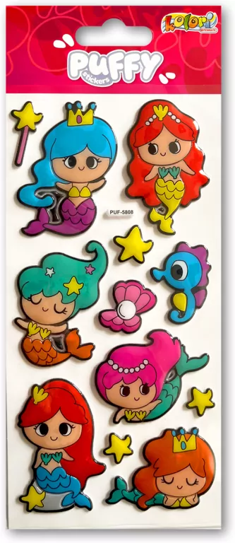 Naklejki puffy Happy Mermadis - tantis.pl