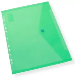 Teczka A4 kopertowa z europerforacją zielona