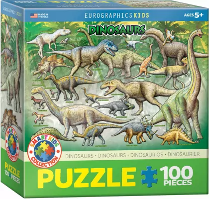 Eurographics. Puzzle 100. Smartkids Dinosaurs