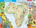 Puzzle ramkowe. Afryka mapa fizyczna - tantis.pl