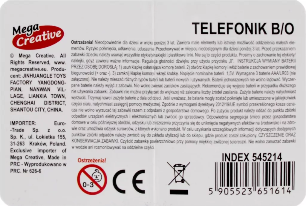 TELEFON B/O PIESEK 14CM MIX3 MC DISP12/192/384 - tantis.pl