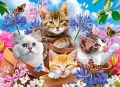 Puzzle 70. Kittens with Flowers - tantis.pl