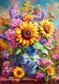 Mozaika diamentowa 5D - Jesienny bukiet 40x30cm - tantis.pl