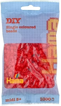 Hama midi koraliki 1000 przezrocz.czerw.07137 - tantis.pl