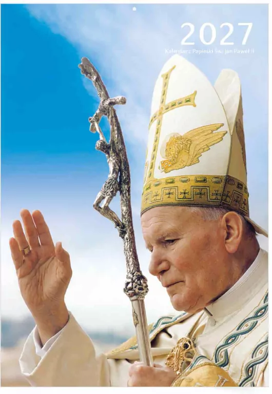 Kalendarz 2027 A4 ścienny Papieski - tantis.pl