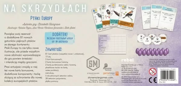 Ptaki Europy. Na skrzydłach. Dodatek do gry - tantis.pl